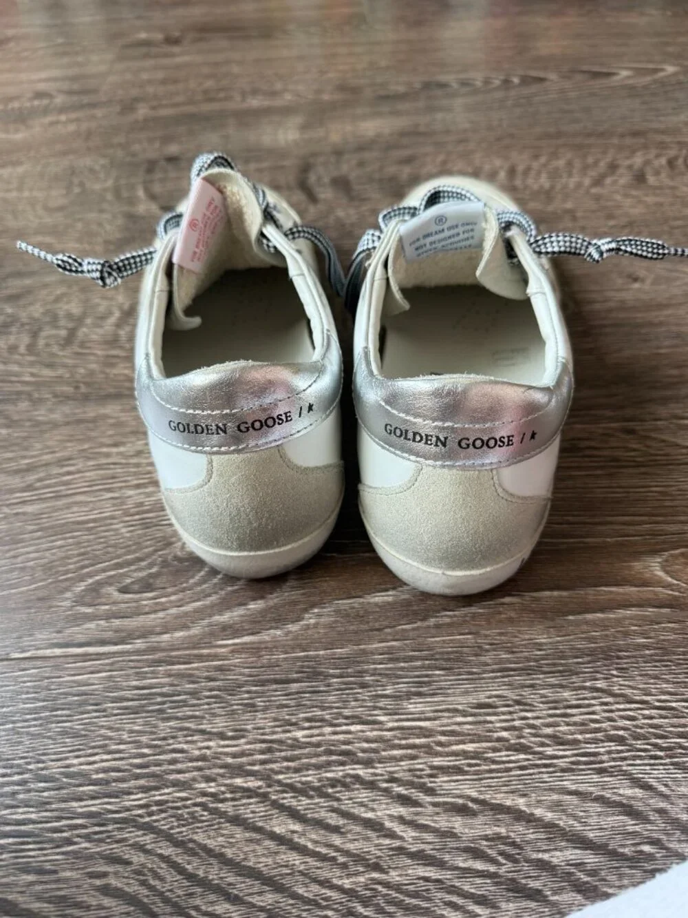 Golden Goose Super-Star White Silver Sneakers Size 40 - Picture 10 of 11